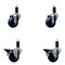 Service Caster 3'' Solid Poly Wheel Swivel 1-1/4'' Expanding Stem Caster Set 2 Brakes, 4PK SCC-EX20S314-SPUS-2-PLB-2-114 - alternate 1